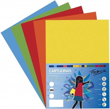Cartulina Fabrisa 180gr 50x65 25 Hojas Surtido