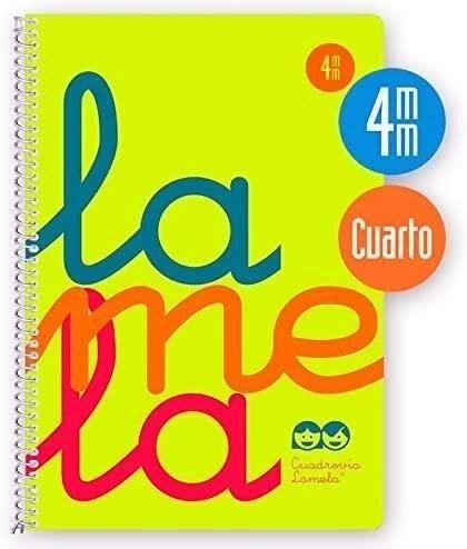 Cuaderno espiral Cuarto flúor 80 h 4 mm