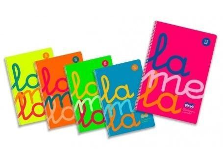 Cuaderno espiral Folio flúor 80 h 3 mm