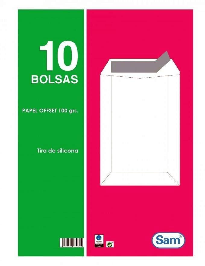 PAQUETE 10 BOLSAS BLANCAS CIERRE DE SILICONA 100 GRAMOS