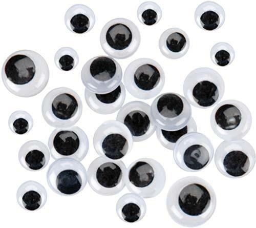 Ojos redondos adhesivos negros