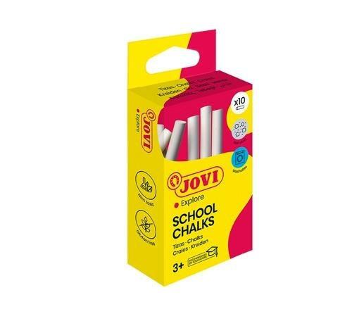 Tizas blancas antipolvo caja 10 ud