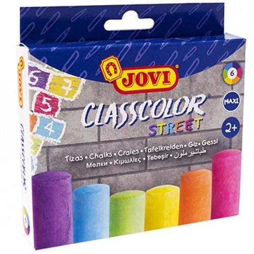 Tizas colores maxi suelo 6 ud