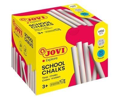 Tizas blancas antipolvo caja 100 ud