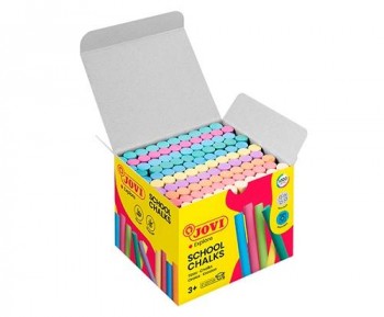 Tizas colores antipolvo caja 100 ud