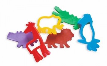 Moldes plastilina animales jungla 6 ud