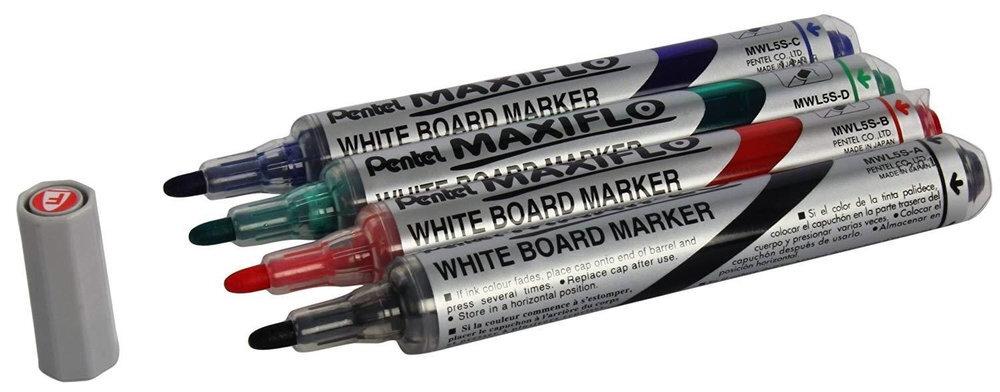 MARCADOR PARA PIZARRA BLANCA Y DE PAPEL PENTEL MAXIFLO 4,0 mm