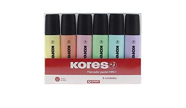 MARCADORES PASTEL KORES MPA1 PACK 6