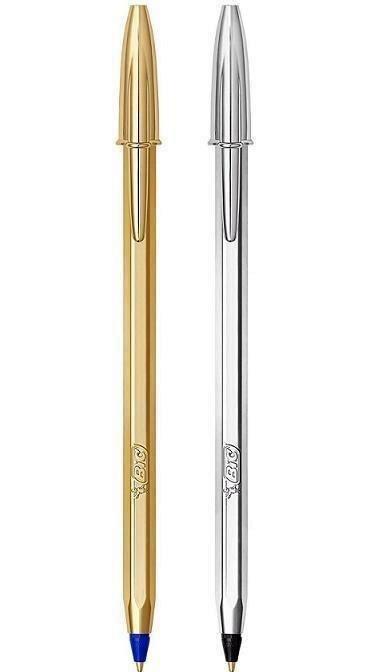 BOLIGRAFO BIC CRISTAL ORO/PLATA