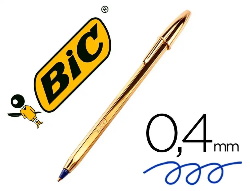 (66) BOLIGRAFO CRISTAL GLACE ORO ESCRITURA AZUL