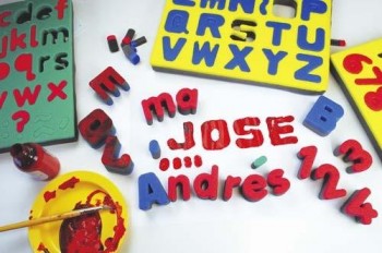 Esponjas de alfabeto en minúsculas