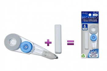 RECAMBIO CORRECTOR DUO CON GOMA DE BORRAR
