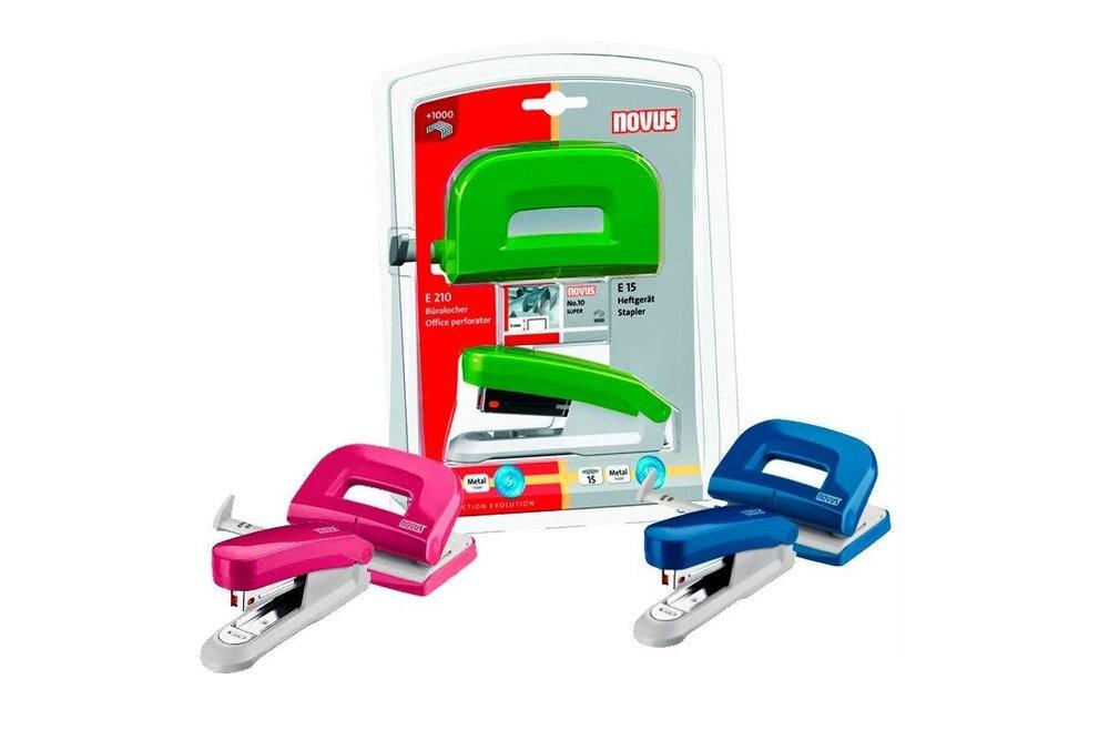 SET NOVUS GRAPADORA E15 + TALADRO E210 + CAJA 1000 GRAPAS Nº10 EN BLISTER