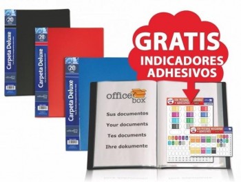 CARPETA DE 20 FUNDAS FLEXIBLES OFFICE BOX A4