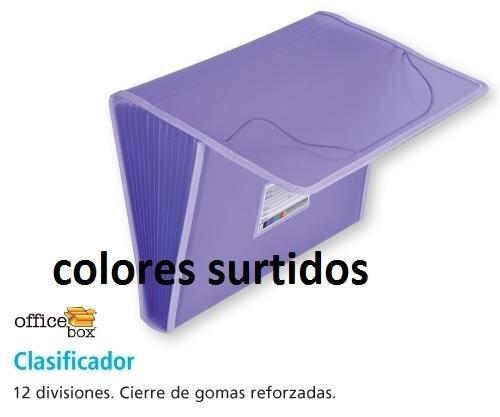 CLASIFICADOR COLORLINE 12 DIVISIONES GOMAS BOLSILLO