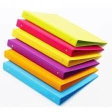 CARPETA CUARTO PVC 4 ANIILAS 25MM COLOR FUN 6 COLORES SURTIDOS