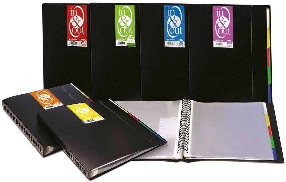 CARPETA 100 FUNDAS EXTRAIBLES IN&OUT GRAFOPLAS NEGRO
