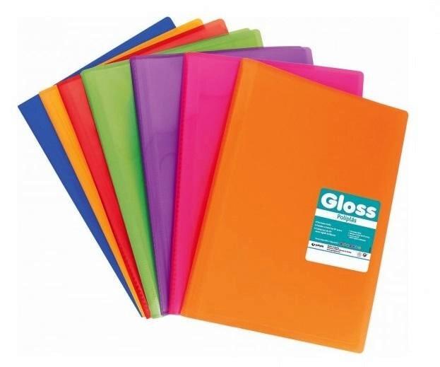 CARPETA POLIPLAS 20 FUNDAS FOLIO GLOSS GRAFOPLAS