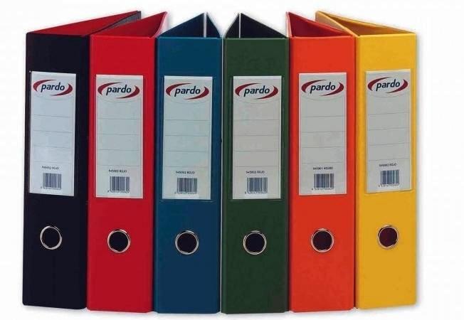 ARCHIVADOR PARDO FOLIO EXTRA PALANCA TARJETERO SUJECCION