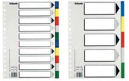 SEPARADOR ESSELTE DE PLASTICO FOLIO 10 POSICIONES