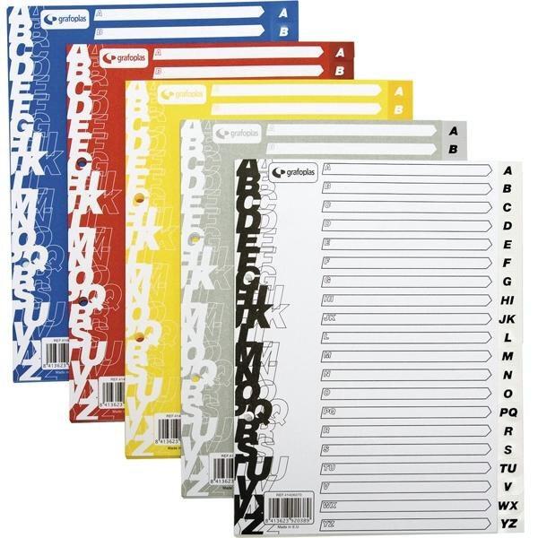 SEPARADOR ALFABETICO A-Z FOLIO EN POLIPROPILENO