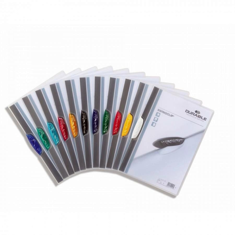CARPETA DE PINZA SWINGCLIP TRANSPARENTE A4 30 HOJAS