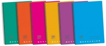 CUADERNO MONOCOLOR FOLIO TAPA POLIPROPILENO 80H