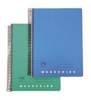 CUADERNO MONOCOLOR A4 160 H POLIPROPILENO