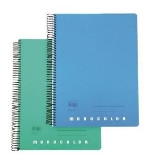 CUADERNO MONOCOLOR A4 160 H POLIPROPILENO