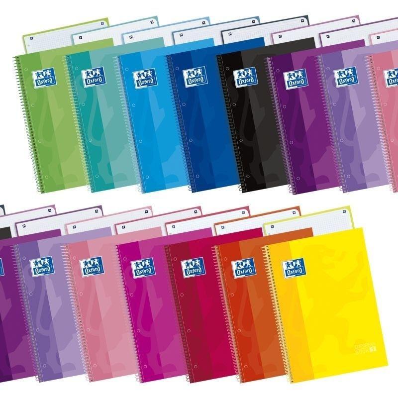 CUADERNO OXFORD FOLIO TAPA EXTRADURA 80H EUROPEANBOOK 1 CUADRICULA 5X5