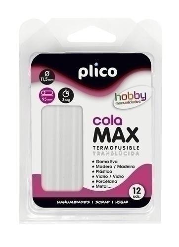 COLA TERMOFUSIBLE EN BARRA PLICO MAX BLISTER DE 12