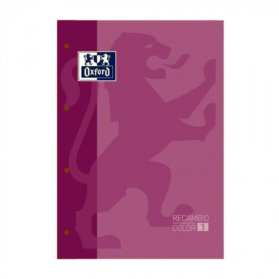 RECAMBIO DE COLOR OXFORD 80 HOJAS 90 GRAMOS CUADRO 5X5 COLOR MALVA