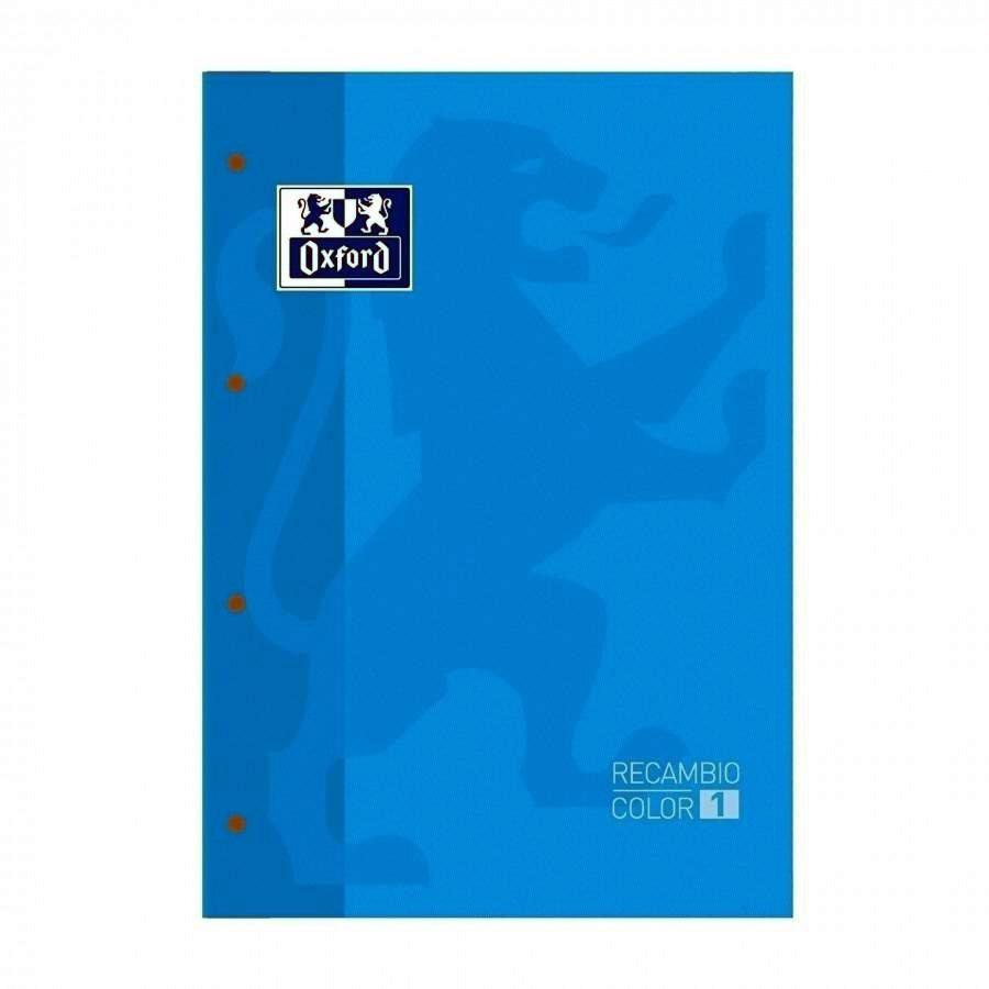 RECAMBIO DE COLOR OXFORD 80 HOJAS 90 GRAMOS CUADRO 5X5 AZUL TURQUESA