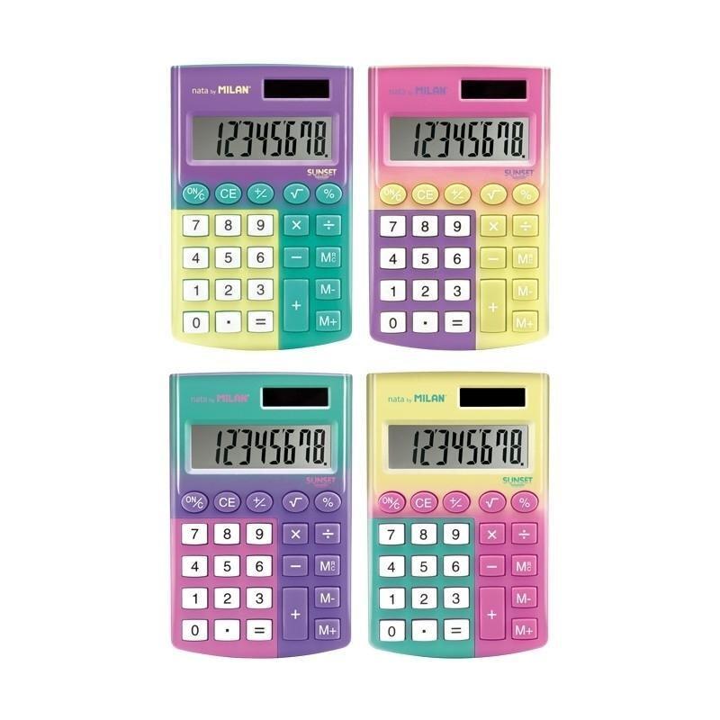 CALCULADORA POCKET SUNSET 8 DIGITOS MILAN