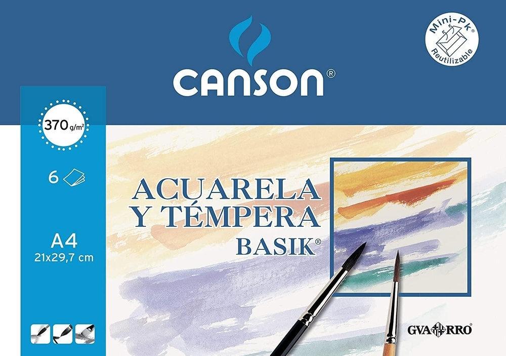 MINIPACK GUARRO ACUARELA BASIK A4 - 370 GRAMOS 6H