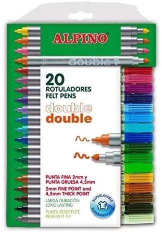 ESTUCHE 20 ROTULADORES DOBLE PUNTA ALPINO