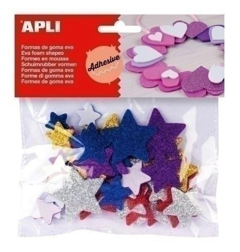 GOMA EVA APLI PURPURINA ESTRELLAS