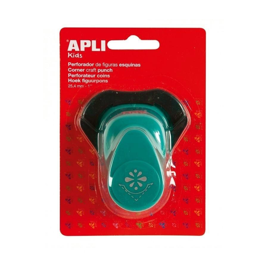 APLI PERFORADORA PAPEL ESQUINA FLOR TURQUESA