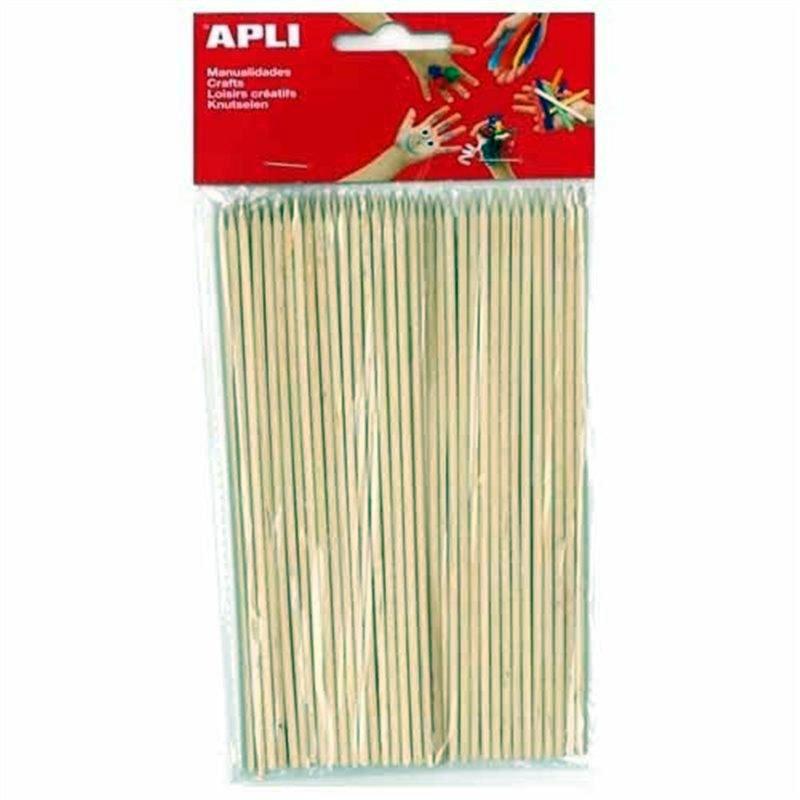 APLI PALO REDONDO MADERA PINCHO 200X3MM 50 UD