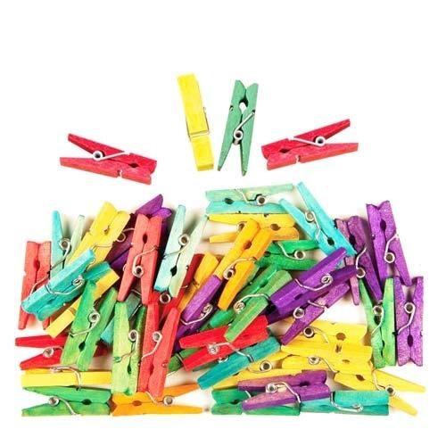 Mini pinzas de madera colores surtidos 25 x 3 mm 450 ud