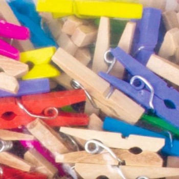 Mini pinzas de madera colores surtidos 25 x 3 mm 450 ud