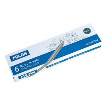 CAJA 6 MINAS DE RECAMBIO 5,2MM DE GRAFITO MILAN