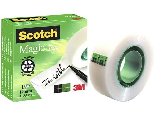 Scotch Lote de de celo 7.5 m de cinta mã¡gica de 19 mm de ancho +  dispensadores scotch 3 rollos
