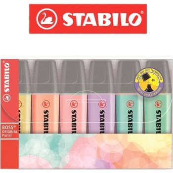 Marcador Fluorescente Stabilo pastel 6 ud