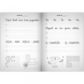 Cuaderno Escritura Rubio 6