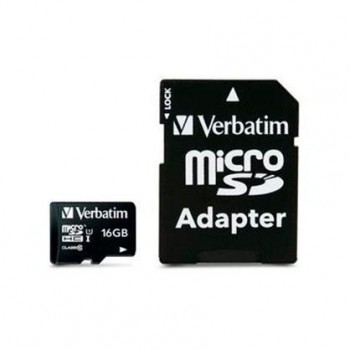 TARJETA DE MEMORIA MICRO 16 GB CON ADAPTADOR - VERBATIM