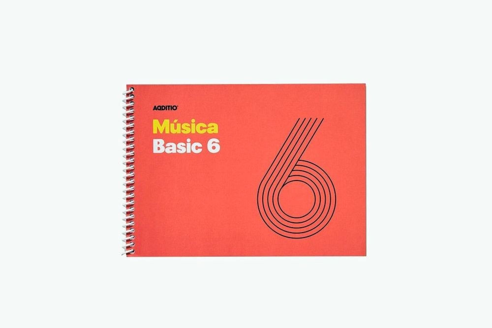 Cuaderno música 6 pentagramas