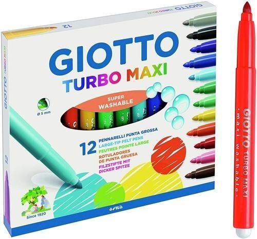 Rotuladores Giotto grueso 12 ud surtidos