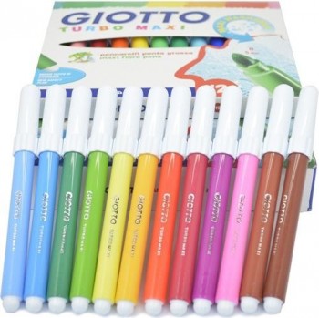 Rotuladores Giotto grueso 12 ud surtidos