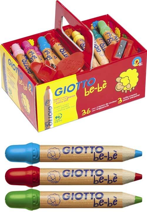 Compra Lapices cera giotto bebe super schoolpack de 40 unidades + 2  sacapauntas